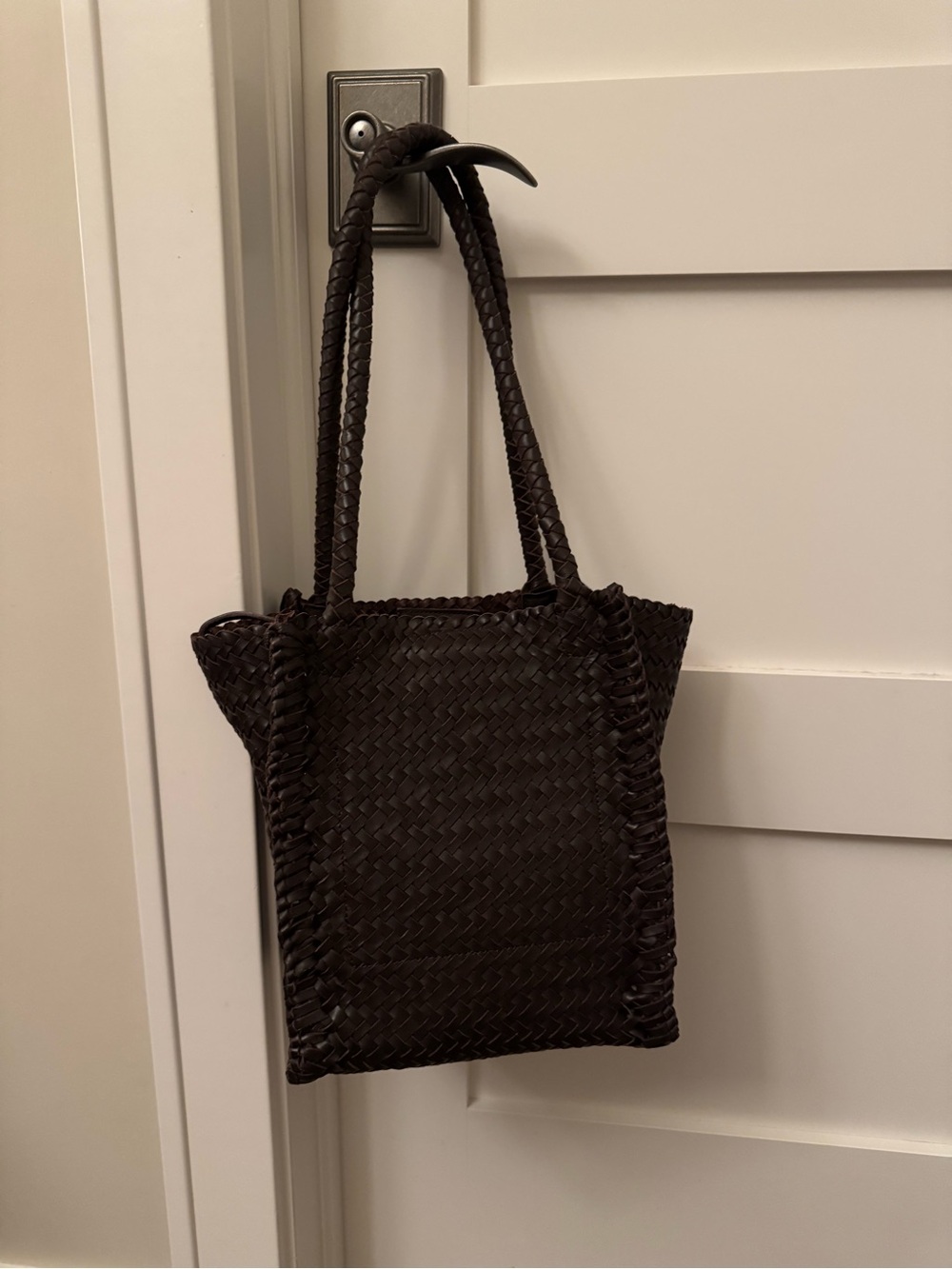 Madewell Woven Leather Tote Bag - Dark Brown - Picture 6 of 6